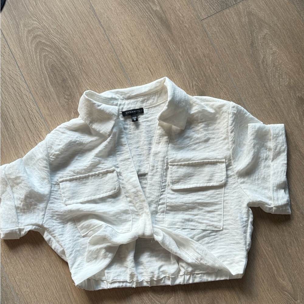 Dynamite White Button Down Shirt